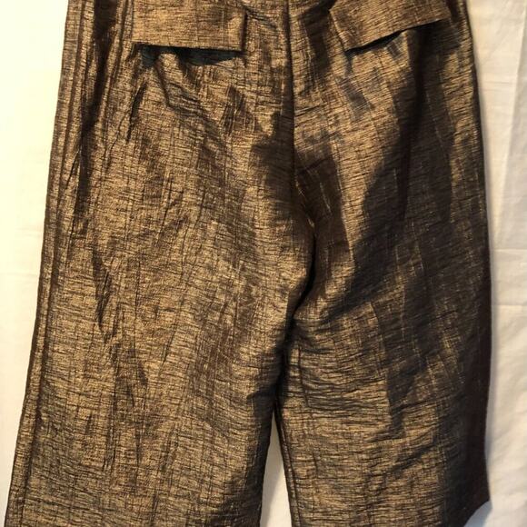 Cache Expresso Textured Crop Gaucho Pant New Poly Linen Blend Cropped NWT $118 - Picture 10 of 10